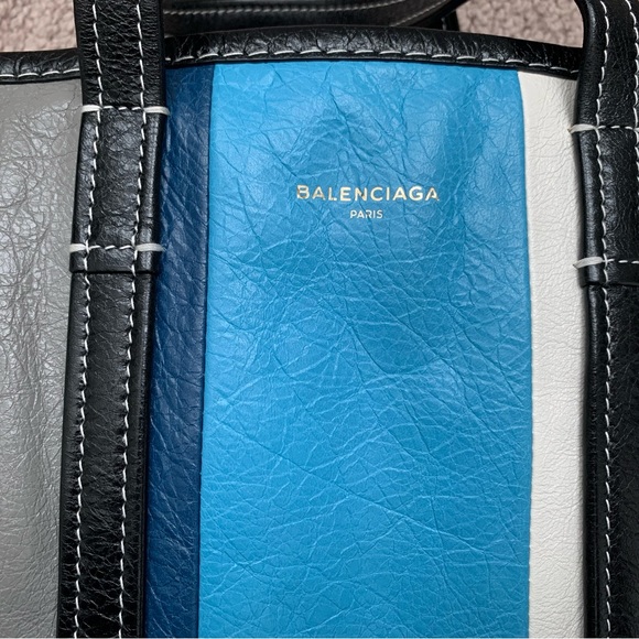 Balenciaga Bazar Convertible Tote Striped Leather Small - Picture 9 of 12